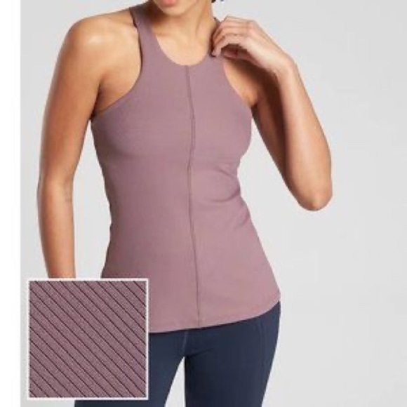 Athleta Intensity Support Tank Top Back Cut Out Navy Blue XS - Picture 8 of 8